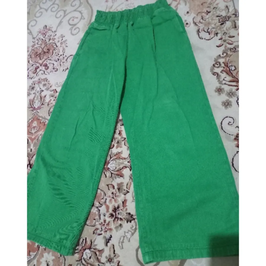 شلوار بگ جین سبز پاییزه