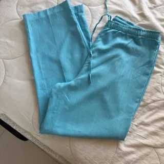 شلوار پارچه‌ای آبی