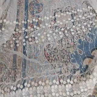 پرده تور شکوفه ای