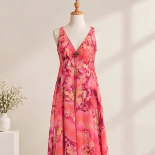 پیراهن ساحلی آبرنگی