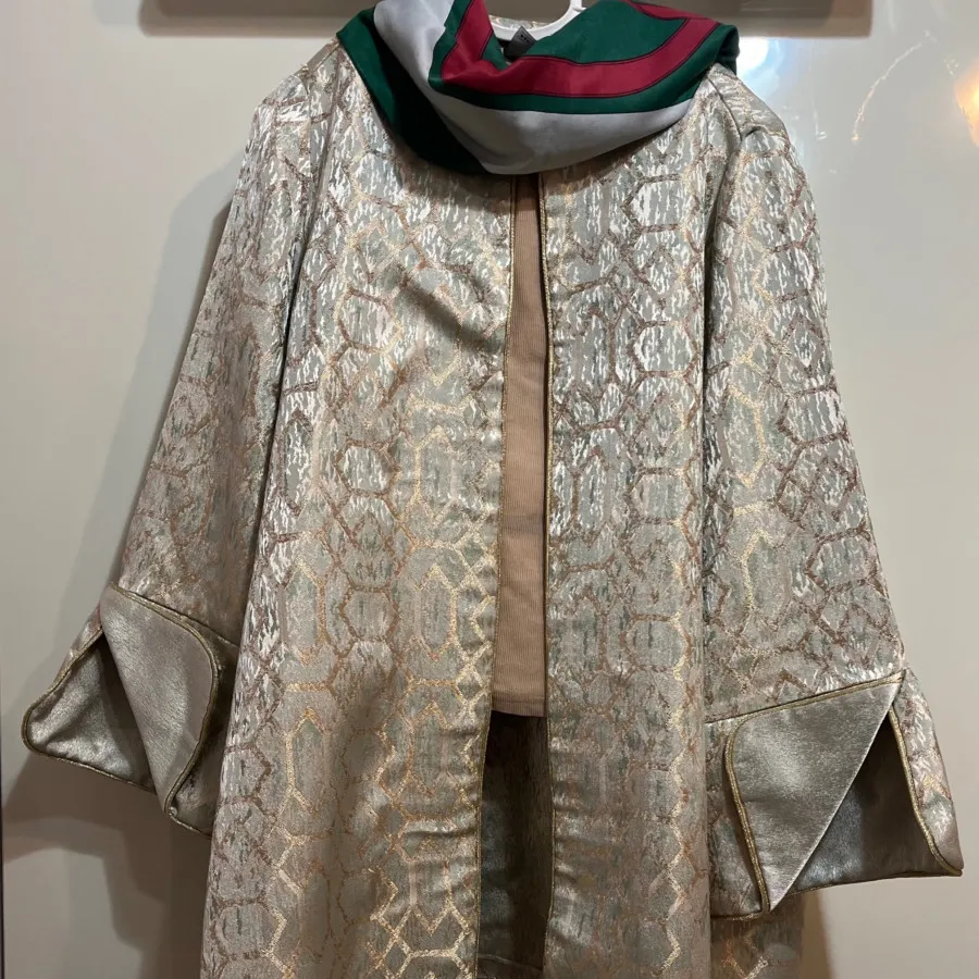 مانتو ژاکارد سبز