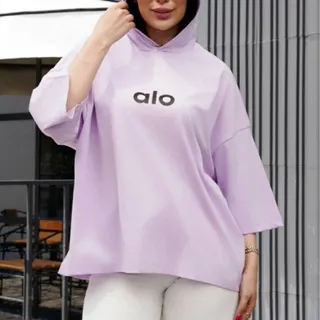 تیشرت باکسی کلاهدار ALO
