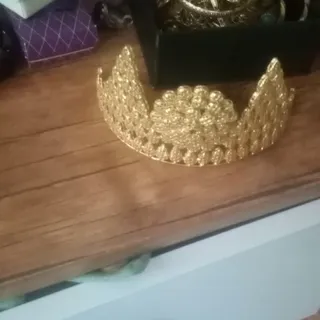 تاج نقره ابکاری طلا