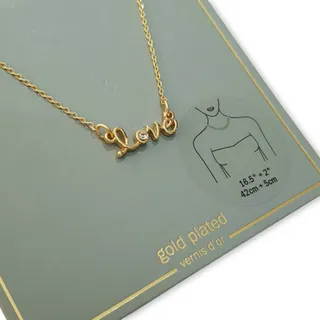 گردنبند روکش طلا  Love