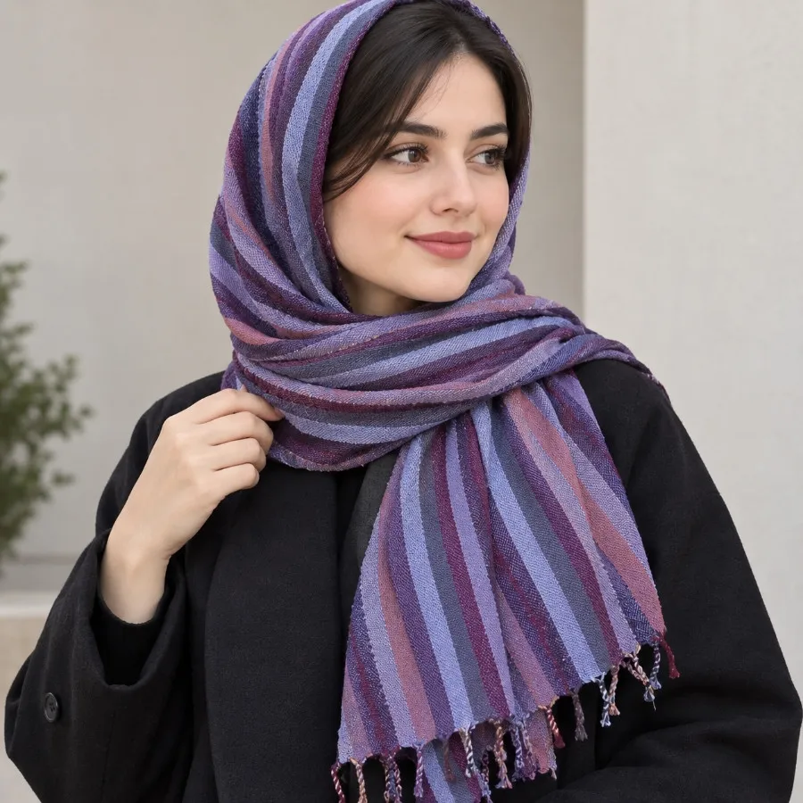 شال زنانه  رنگارنگ