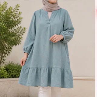 پیراهن نرم و لطیف آبی