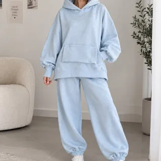 هودی و شلوار آبی پاستلی