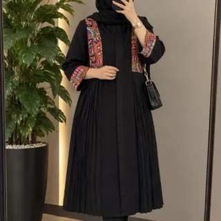 مانتو بلند دامن پلیسه