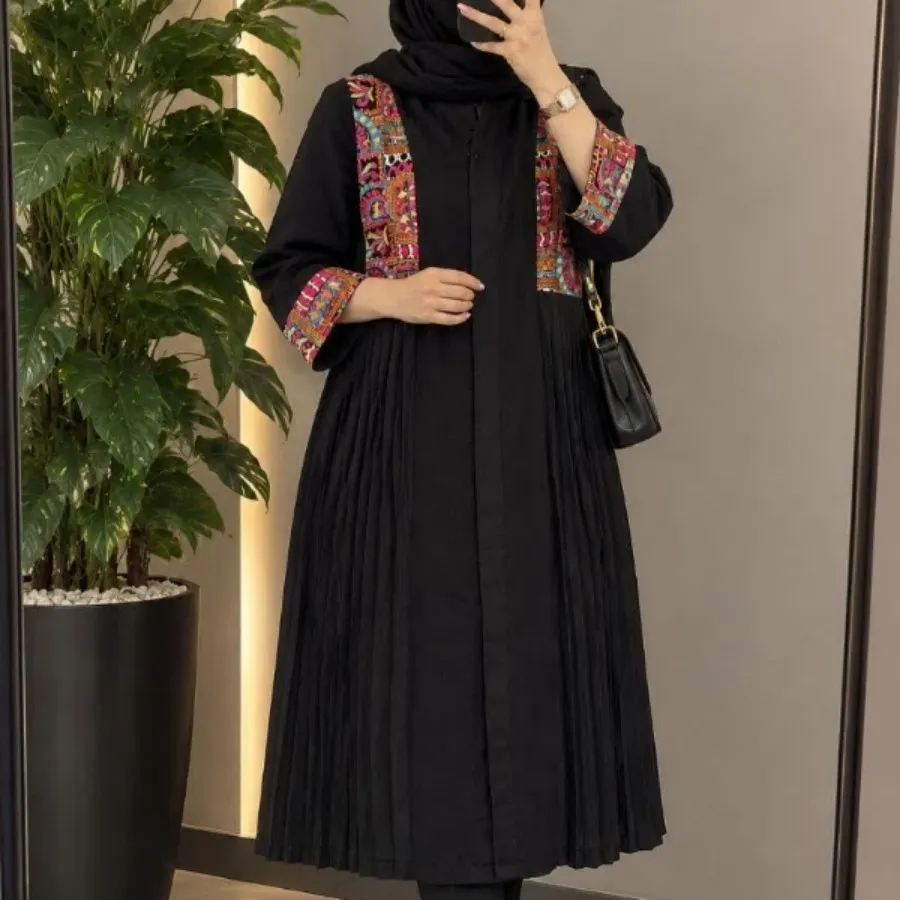 مانتو بلند دامن پلیسه