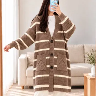 ژاکت بافت بلند شیک