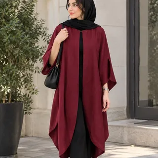 مانتو کرپ زرشکی