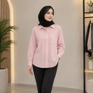 شومیز نخی صورتی
