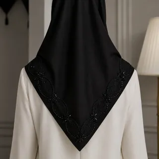 روسری ساتن جواهر دوزی