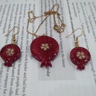 نیم ست رزینی طرح انار