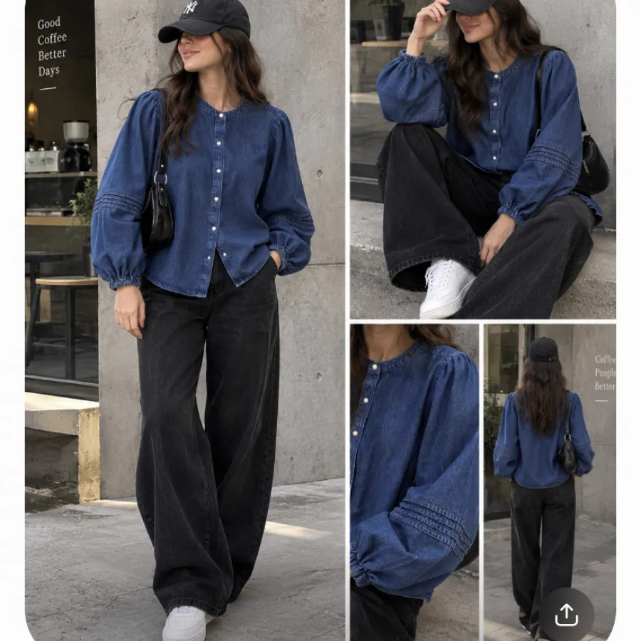 شومیز جین ترک