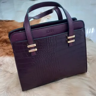 کیف چرم زرشکی