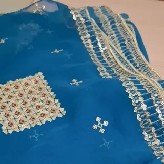 شال پرکار پولکدوزی مجلسی