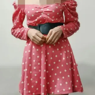 پیراهن صورتی کوتاه