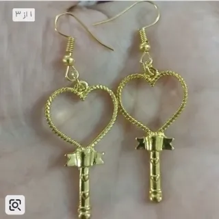 گوشواره طلایی و برنزی