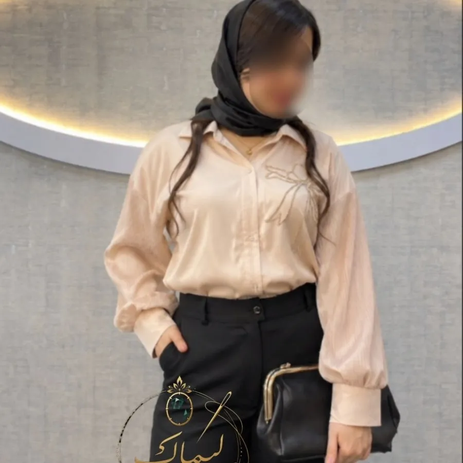 شومیز ساتن جواهر دوزی شده