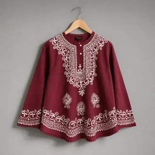 شومیز نخی گلدوزی وارداتی