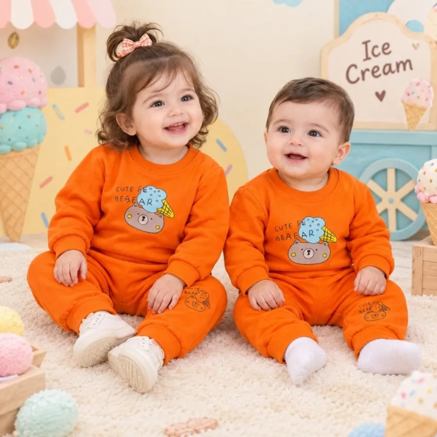 بلوز شلوار بستنی نارنجی