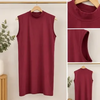 تونیک sleeveless زرشکی