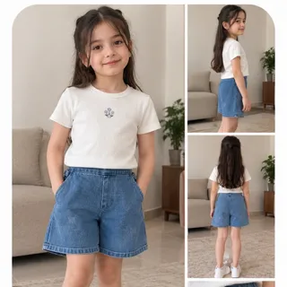 شلوارک جین دخترانه