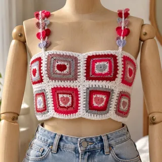 نیم تنه قلاب بافی ترند