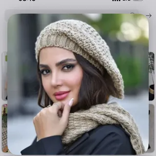 ست کلاه و شال بافت