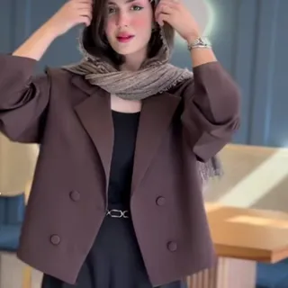 کت کرپ قهوه ای