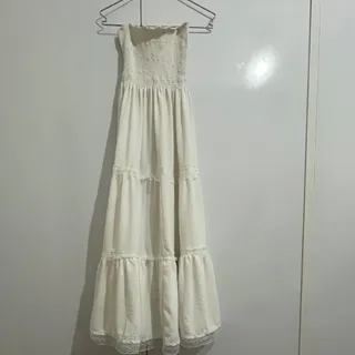 پیراهن ساحلی سفید شیری