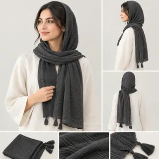 شال طوسی پلیسه