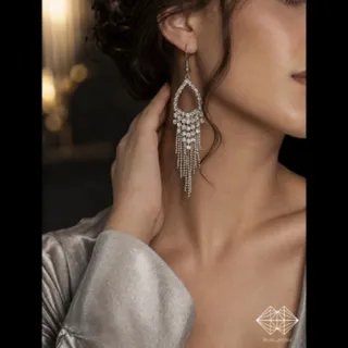 گوشواره جواهری اشکی