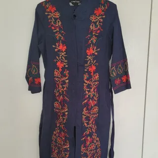 مانتو لینن گلدوزی