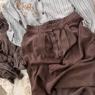 شلوار سیلک نسکافه ای