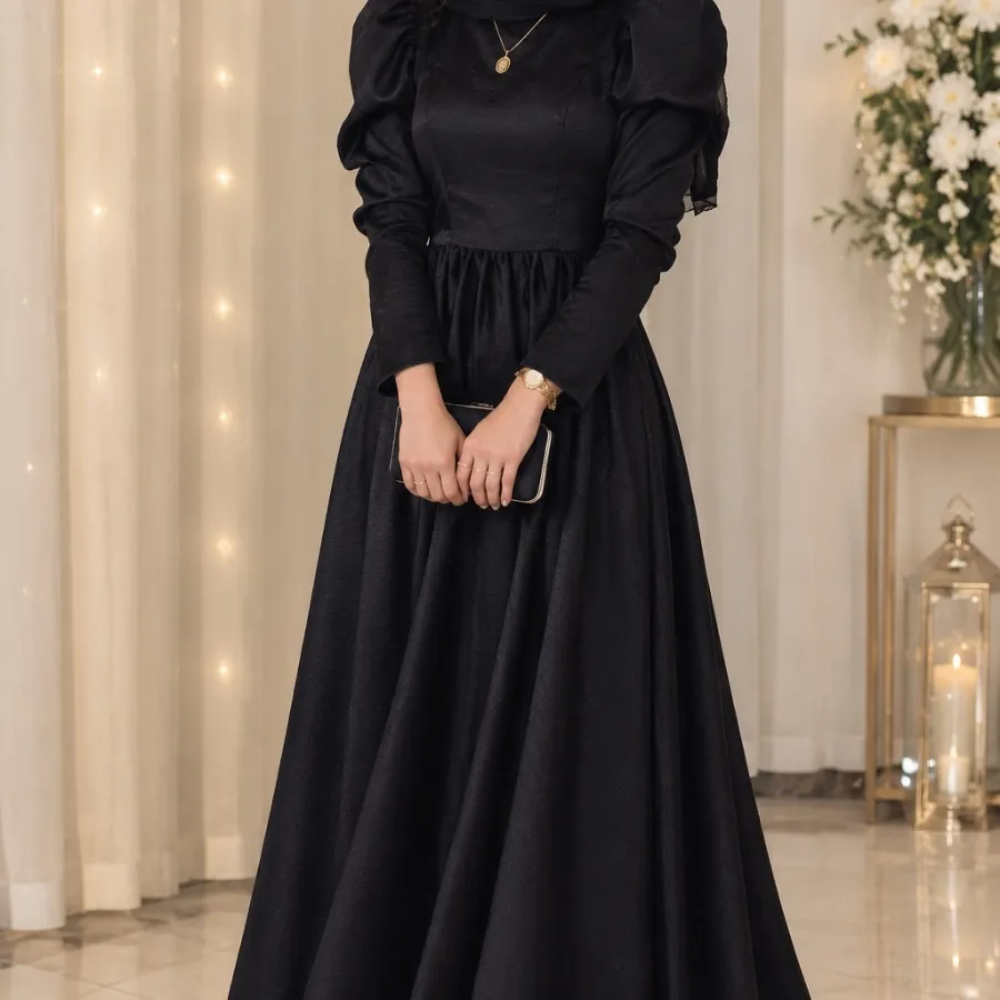 پیراهن مجلسی پوشیده