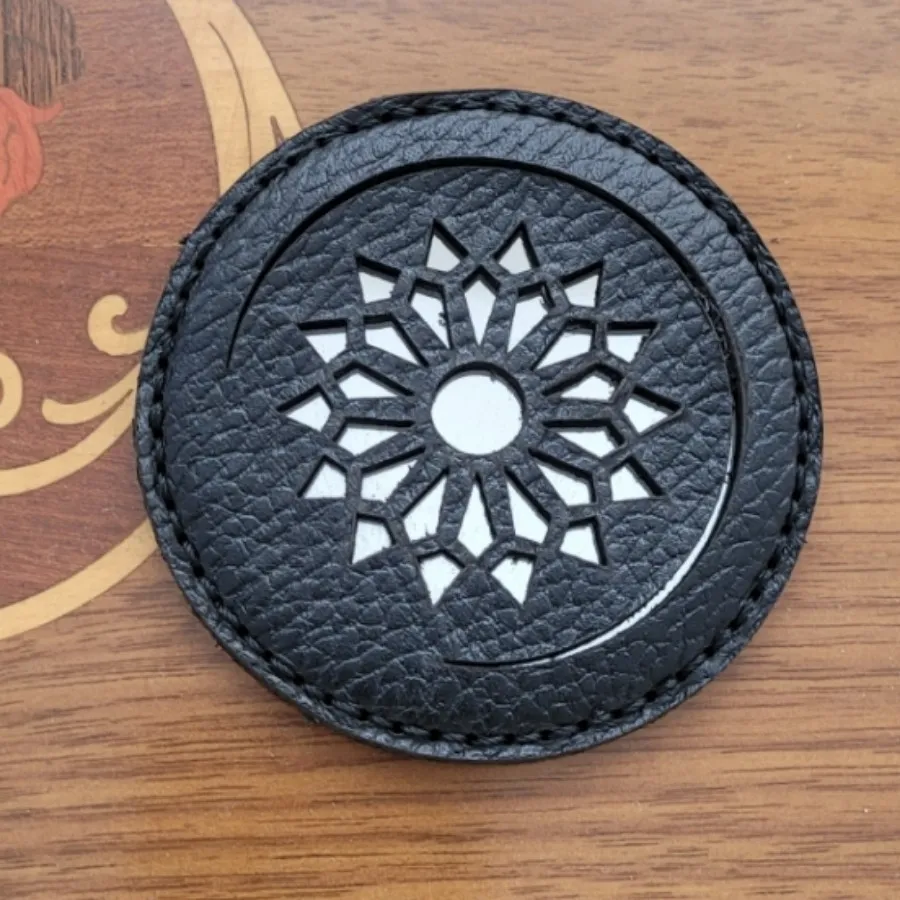 آینه جیبی چرم طبیعی