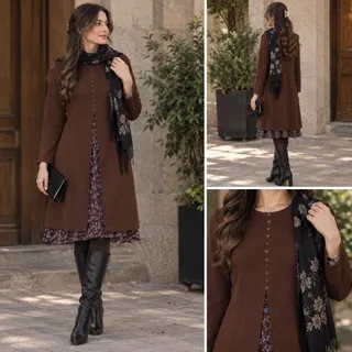 پیراهن پاییزه شکلاتی
