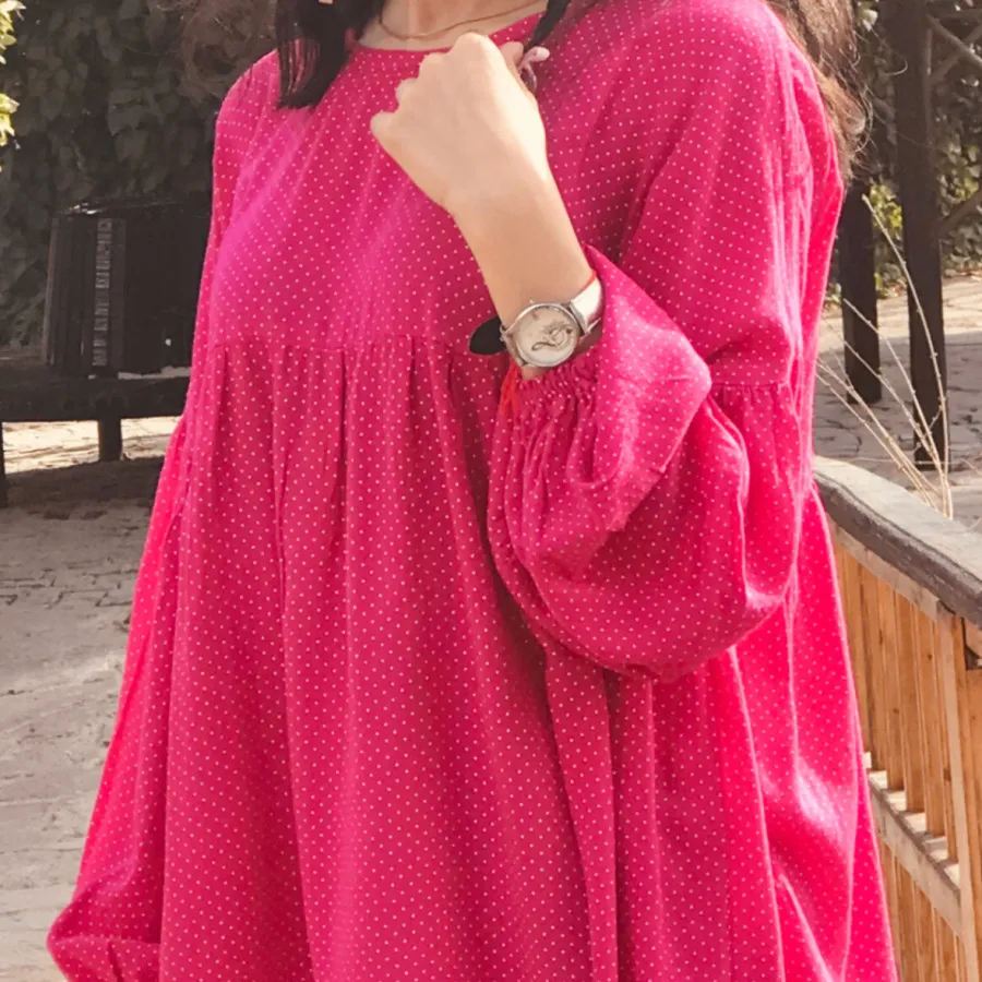 شومیز خالخالی مدل باربی