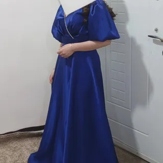 لباس مجلسی رنگ آبی کاربنی