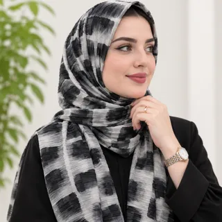 شال حریر پلیسه